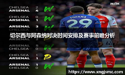 切尔西与阿森纳对决时间安排及赛事前瞻分析